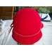 New Unique s Valentine August 100% Wool Bucket Cloche Red Gold Rose Hat   eb-49162545
